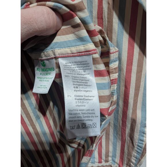 J. Crew Mens Slim Untucked Button Down Shirt XL Organic cotton poplin stretch - Picture 4 of 6